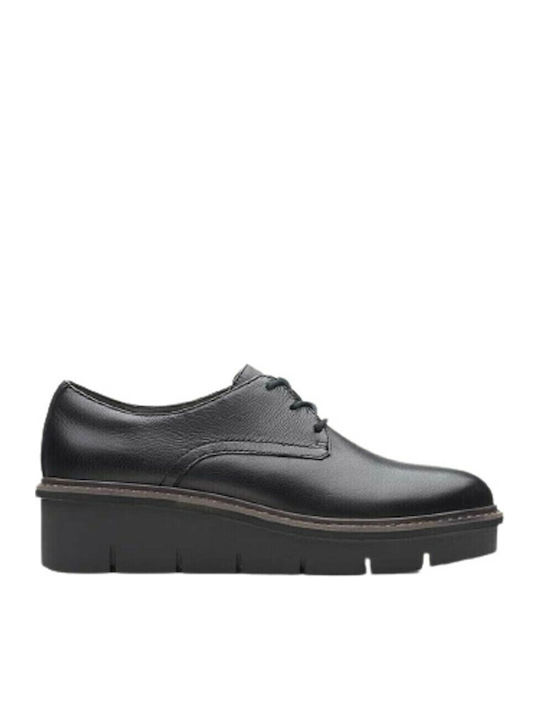 Airabell Tye Women's Leather Derby Shoes Black