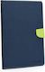 Mercury Fancy Diary Klappdeckel Marineblau / Limette (iPad Pro 2018 12,9 Zoll)