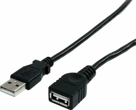 StarTech USB 2.0 Cable USB-A male - USB-A female Μαύρο 3m (USBEXTAA10BK)