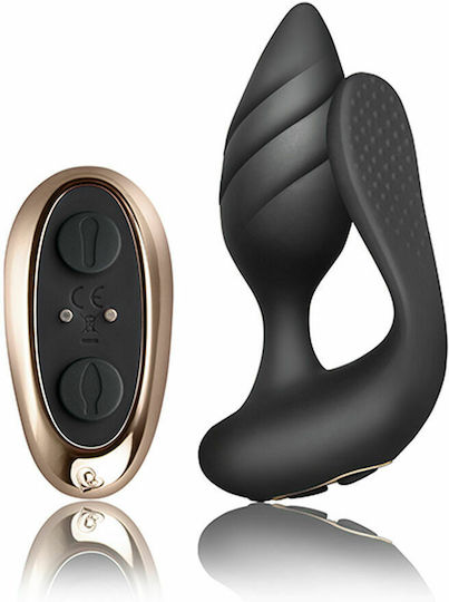 Rocks Off Cocktail Anal Plug mit kabelloser Funktion und Vibration Schwarz 6.65cm