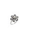 silverline, silver, women's, flower ring with pearl, marcasite, white, platinum plating