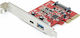 StarTech Κарта PCIe в 2 порта Type-C / USB 3.1
