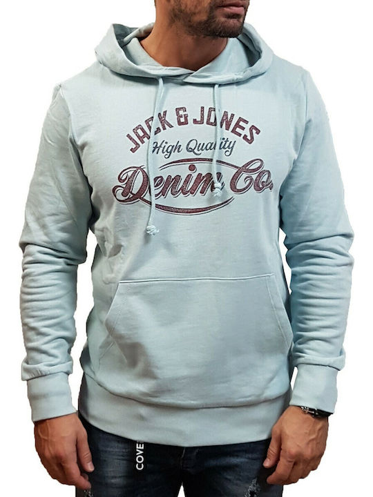 Jack & Jones Светлосиня с Качулка