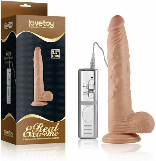 Lovetoy Real Extreme Realistic Dildo With Suction Cup Base Реалистичен Вибратор 24см Плът