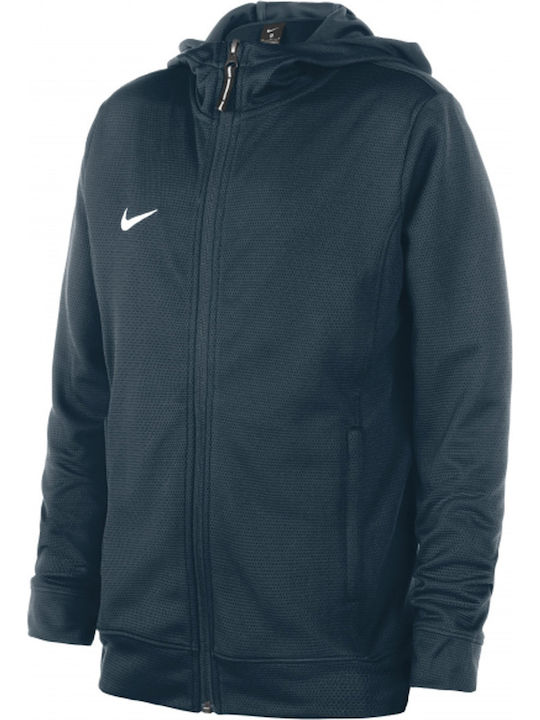 Nike Sportliche Kinder-Sweatjacke mit Kapuze Marineblau Team Basketball