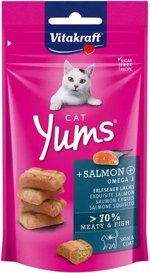 Vitakraft Cat Yums Salmon Treats with Salmon for Adult Cats 40gr
