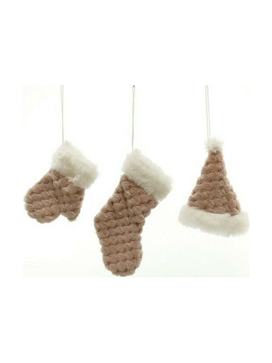 Hanging Boot Ornament Brown 13cm