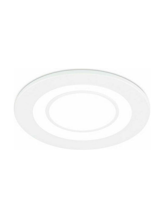 Trio Lighting Core Rotund Plastic Spot Încorporat cu LED Integrat și Lumină Alb Cald Alb 1buc
