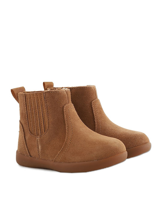 Ugg Australia Kids Suede Boots with Zipper Brown