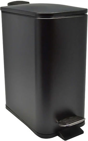 Ankor Inox Καλαθάκι Μπάνιου Soft Close 5lt Μαύρο