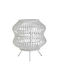 Inart Tabletop Wooden Lantern White 27x27x30cm