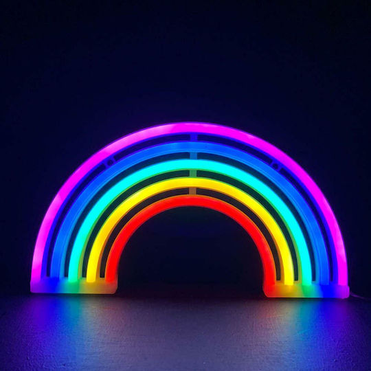 Aca Led Kids Decorative Lamp Rainbow Multicolour 30x2cm
