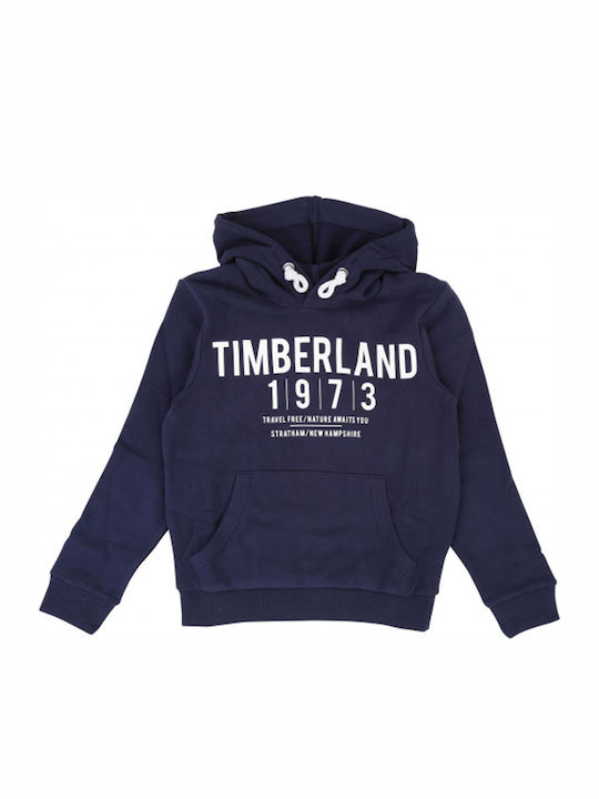 Kinder Sweatshirt mit Kapuze und Taschen Marineblau