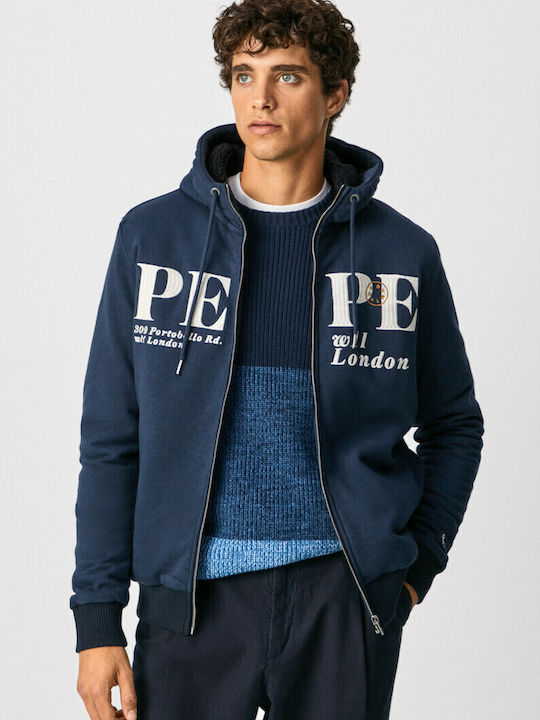 Ludwing Ζακέτα με Κουκούλα Navy