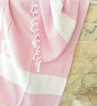 Raxevsky Diamond Πετσέτα Θαλάσσης Παρεό με Κρόσσια σε Ροζ χρώμα 180x90cm