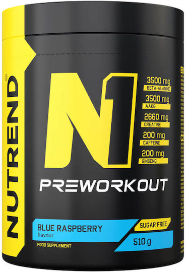 Nutrend N1 Pre-Workout 510gr 30 μερίδες Blue Raspberry