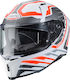 Caberg Avalon Forge K3 Matt White/Orange Fluo/Silver Κράνος Μηχανής Full Face 1500gr με Sunvisor