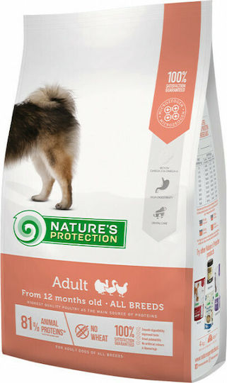 Nature's Protection Adult All Breeds 12kg Dry Food Grain-Free for Adult Dogs with Turkey, Chicken and Duck