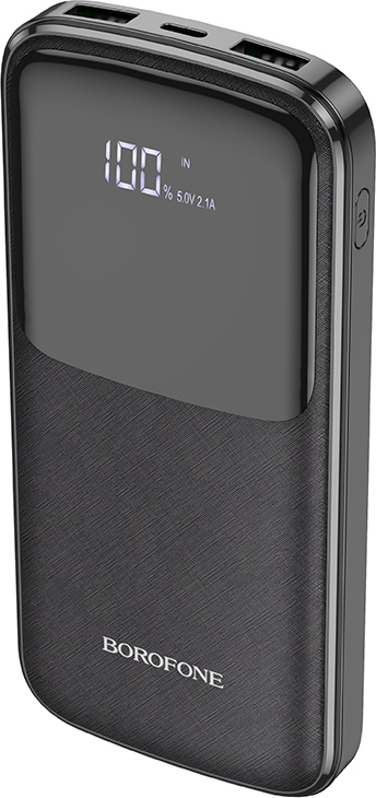 Borofone BJ17 Power Bank 10000mAh με 2 Θύρες USB-A Μαύρο | Skroutz.gr