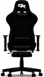 Oneray D0921F Καρέκλα Gaming Δερματίνης με Υποπόδιο Μαύρη