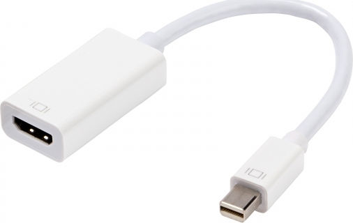 Vivanco Convertor mini DisplayPort masculin în HDMI feminin Alb 1buc 45495