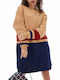 Carmine Sweatshirt Dress Mini Athletic Dress Long Sleeve Beige