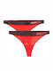 Γυναικεία String 2Pack Κόκκινα