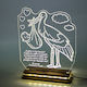 World of Wood Led Kids Decorative Lamp Stork Transparent