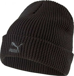 PUMA Classics Archive Mid Fit Beanie Beanie with Rib Knit in Black color
