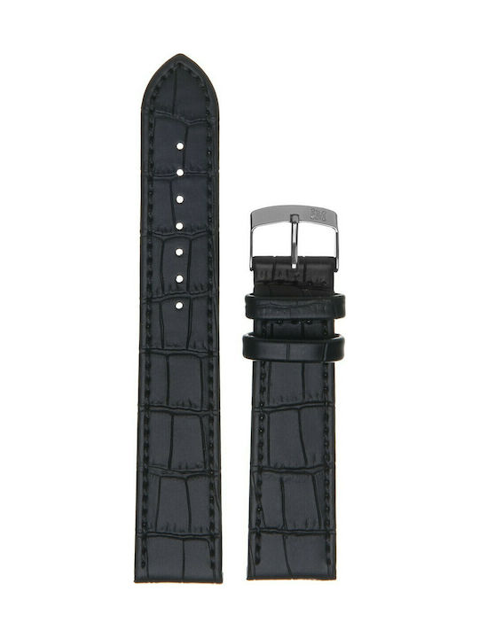 Morellato Δερμάτινο Λουράκι Μαύρο 18mm