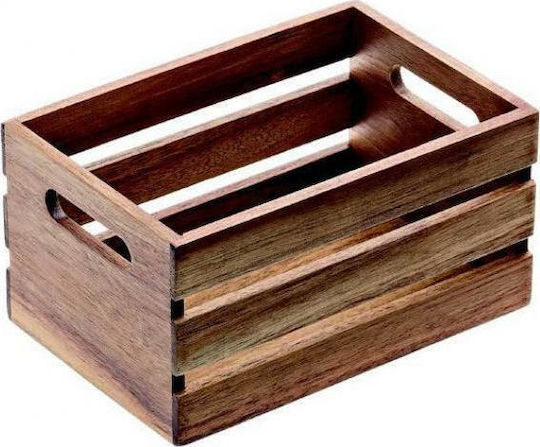 Leone Carrier Serving Basket Wooden with Dimensions 26x15x11.7cm 1pcs