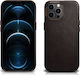 iCarer Oil Wax Back Cover Piele Cafea (iPhone 1...