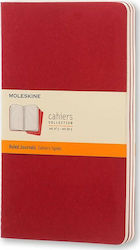 Moleskine Cahiers Large Σετ 3 Ριγέ Κόκκινα Moleskine Cahiers Large Σετ 3 Ριγέ Κόκκινα