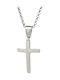 Men's silver cross 925 platinum plated