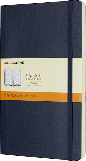 Moleskine Classic Collection Σημειωματάριο Ριγέ με Λάστιχο Μπλε