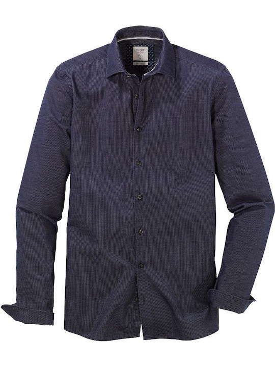 Olymp Level 5 Camasa Catifea Raiata Slim-Fit Albastru Marin