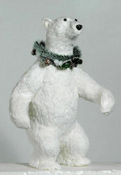 Lianos Christmas Bear Figure White 44x26x26cm