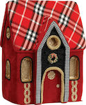 Lianos Christmas Decorative House Red 35x27x20cm.