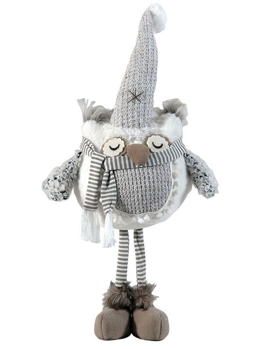 Lianos Christmas Plush Figure Owl Gray Height 44cm