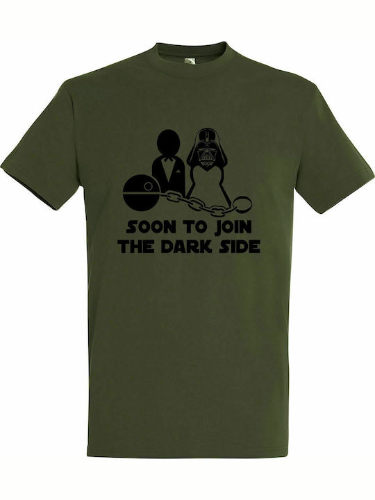 T-shirt unisex "Bald auf der dunklen Seite, Star Wars Heirat", Armee