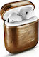 iCarer Oil Wax Case Leather in Brown color for Apple AirPods 1 / AirPods 2