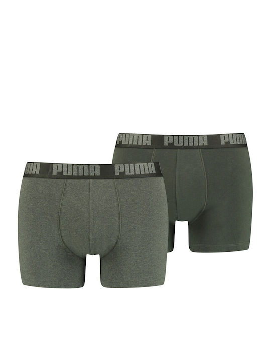 PUMA Basic Ανδρικά Μποξεράκια Χακί 2Pack