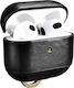 iCarer Vintage with The Hook Leather Case with Keychain Black for Apple AirPods 3