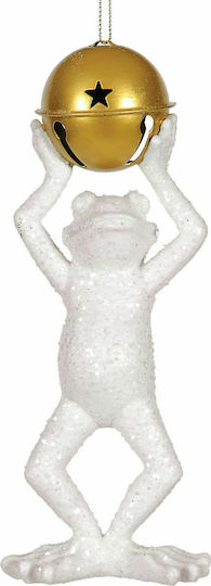 Hängender Frosch Ornament Weiß 18cm