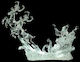 Lianos Illuminated Christmas Plastic Figure Sleigh Transparent Height 40cm