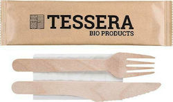 Tessera Biodegradable Disposable Wooden Fork with 100pcs Tessera Biodegradable Disposable Wooden Fork with 100pcs