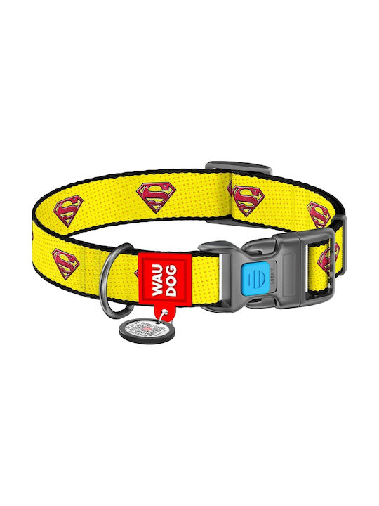 WauDog Superman 2 Dog Collar in Yellow color Co...