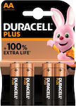 Duracell Plus + 100% Extra Life Αλκαλικές Μπαταρίες AA 1.5V 4τμχ
