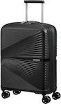 American Tourister Airconic Cabin Travel Suitcase Hard Black with 4 Wheels Height 55cm.