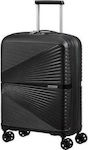 American Tourister Airconic Cabin Travel Suitcase Hard Black with 4 Wheels Height 55cm